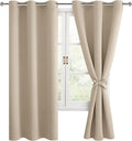 Blackout Curtains for Bedroom and Living Room, 42 x 72 Inch | Light Blocking by Hiasan