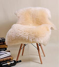 HUAHOO Premium Genuine Sheepskin Rug Beige Real Australia Sheepskin Natural by HUAHOO