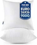 MIULEE 26x26 Euro Pillow Inserts 2 Pack, Throw Pillows by MIULEE