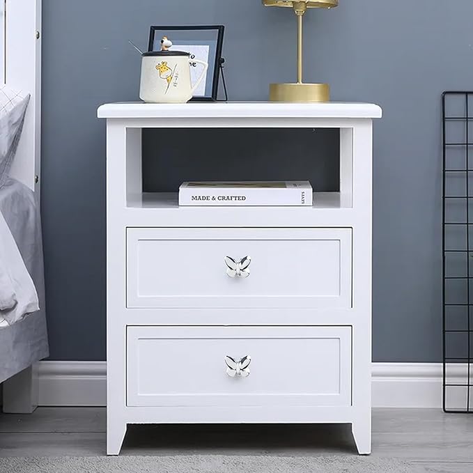 Silver Butterfly Cabinet Knobs Kitchen Hardware for Cabinets Cute Animal Dresser Knobs Furniture Cupboard Handles Single Hole Drawer Knobs and Pulls 6 Pcs (Silver,6Pcs)