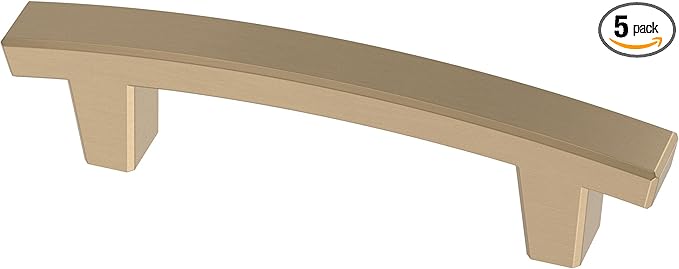 Franklin Brass (5-Pack) – Champagne Bronze Cabinet Handles, 3 Inch Hole Center, Pulls for Drawers, Kitchen Cabinet Door, Dressers | Pierce