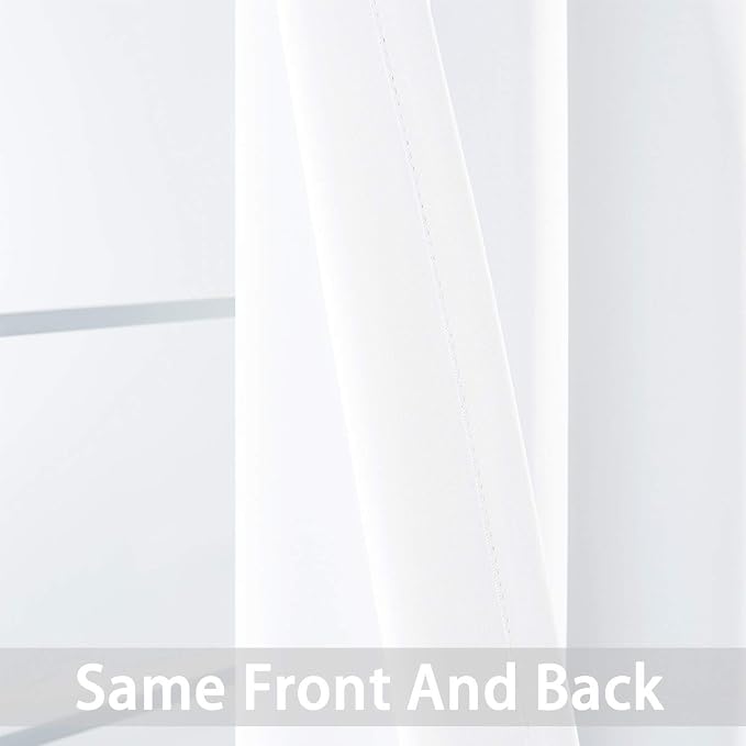 Yakamok Pure White Room Darkening Window Curtains 52x36 Inch - Image 6