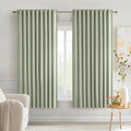 MIULEE Sage Green Back Tab Blackout Curtains 52x63 Inches Long 2 Panels Set | by MIULEE