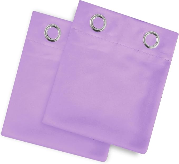 Lavender Blackout Curtains 34 x 63 Inch Length/Set of 2 Curtain Panels/Thermal - Image 9