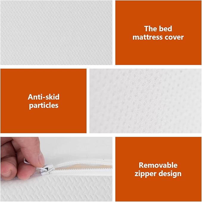PayLessHere 10 Inch Twin Mattress Base Foam Mattress CertiPUR-US Certified,Removable Soft Cover,Twin mattresses for Bed Frame, Bunk Bed, Trundle, Daybed,White，Fiberglass Free