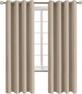 BGment Blackout Curtains - Grommet Thermal Insulated Room Darkening Bedroom and Living Room Curtains, Set of 2 Panels (52 x 72 Inch, Sand)
