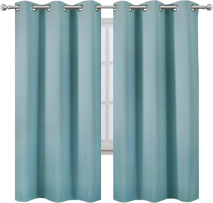 Stone Blue Thermal Blackout Curtains/42 x 72 Inch/Set of 2 Panels Room - Image 2