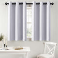 MIULEE Blackout Curtains for Bedroom 2 Panels 40x36 Inch Long Greyish White | by MIULEE