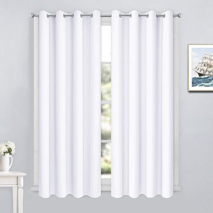 Yakamok Room Darkening Curtains 52x54 inch Length Pure White-Living Room | 2 by Yakamok