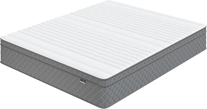 PurrJoys Full Mattress, 12 Inch Hybrid Double Mattress with Cooling Gel Memory Foam and Pocket Springs, CertiPUR-US Certified, Medium Firm