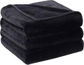 Soft Blanket Twin Size Fleece Warm Fuzzy Throw Blankets for The Bed Sofa Lightweight Charcoal Grey 66" x 90"