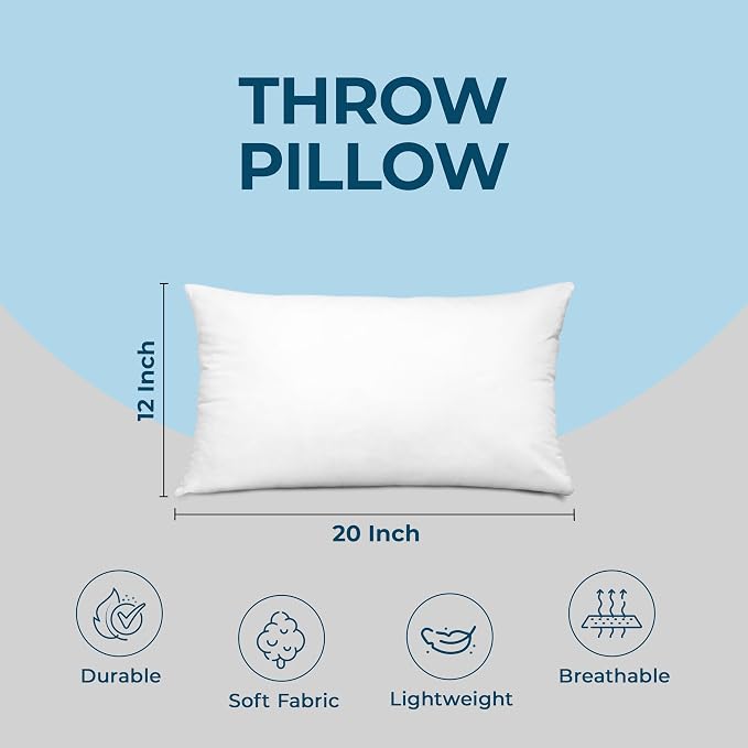 Utopia Bedding Throw Pillows, Decorative 12x20 Pillow Inserts - Image 4