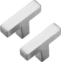 15 Pack Brushed Nickel Cabinet Knobs - Kitchen Cabinet Knobs Silver Cabinet Pulls for Kitchen Cabinet Drawer Stainless Steel Dresser Knobs for Cabinet Hardware 2in Length Single Hole Square