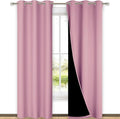 NICETOWN Crystal Pink Full Shade Curtain Panels, Pair of Thermal Insulated & by NICETOWN