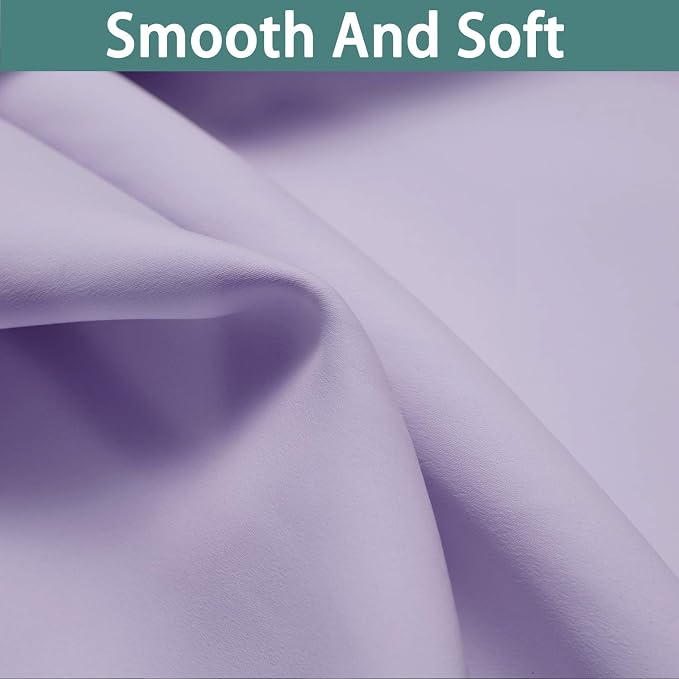 Yakamok Lilac 100% Blackout Patio Door Curtain Panels W100 x L96, 1 Panel | - Image 7