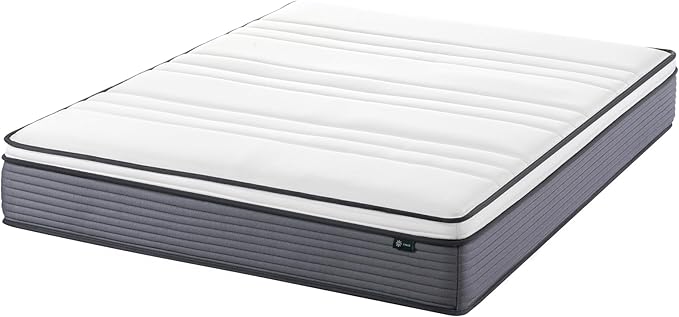ZINUS 10 Inch True Support Hybrid Mattress [New Version], Full, Fiberglass free, Medium Feel, Motion Isolation, Certified Safe Foams & Fabric, Mattress in A Box