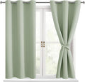 Blackout Curtains for Bedroom, 2 Panels, Seafoam Green 42 x 54 Inch | Thermal by Hiasan