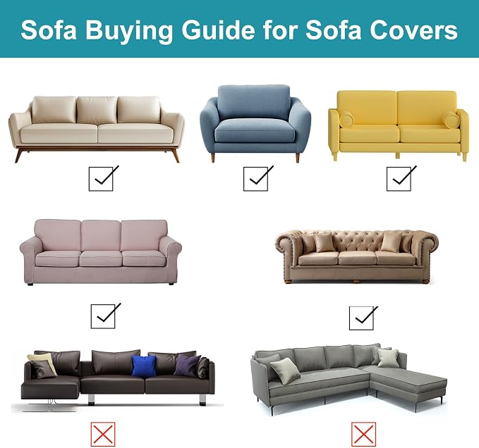 U-NICE HOME Loveseat Cover Stretch Couch Cover Sofa Slipcover, 1-Piece Sofa - Image 7
