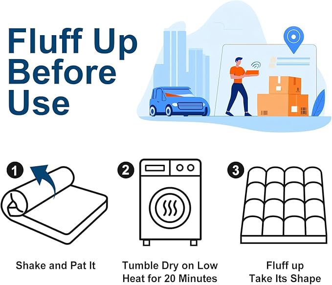 COONP Twin Mattress Topper, Extra Thick Pillowtop, Cooling Plush Mattress Pad Cover Bed Topper Protector with 8-21 Inch Deep Pocket (Navy Blue, Twin)