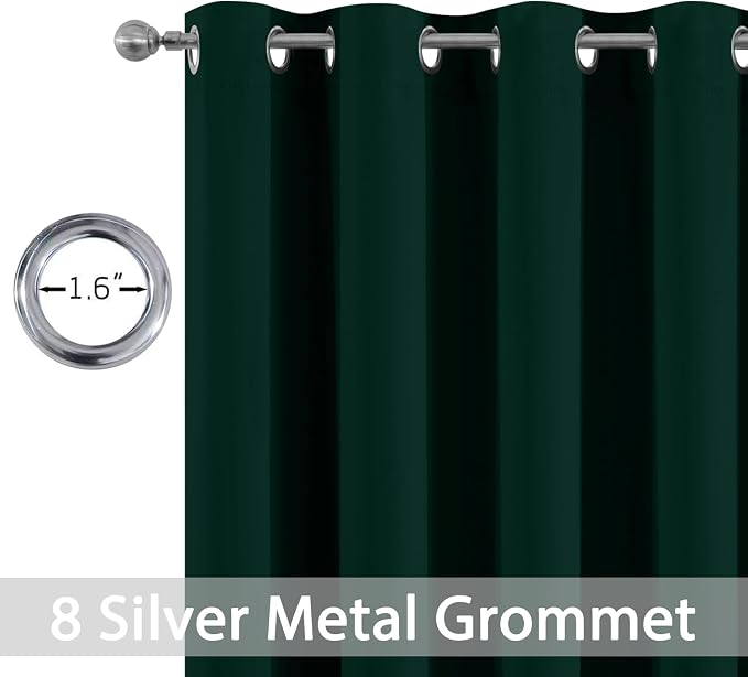 Yakamok Room Darkening Curtains 52x63 inch Pine Tree Green-Living Room | 2 - Image 2