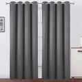 Blackout Curtains 52 x 120 Inch Long Frost Grey Curtains Set of 2 Panels Room by Lemomo