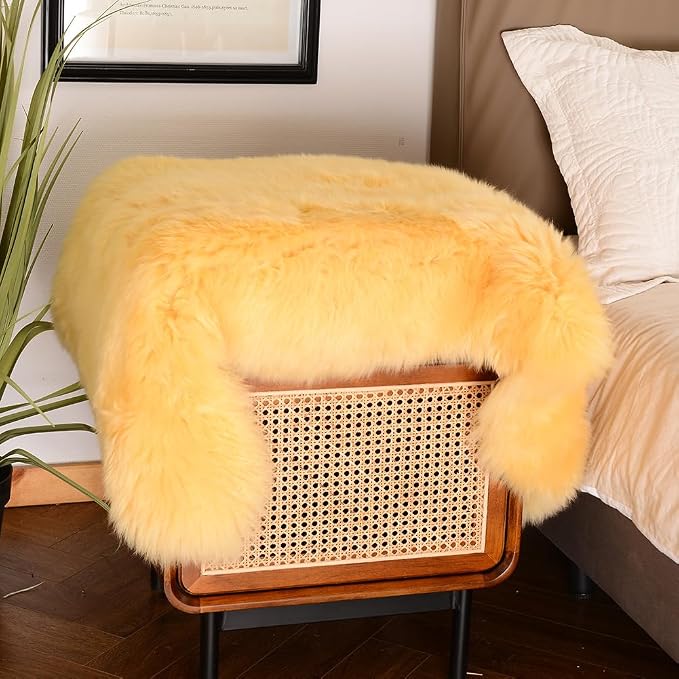 LLB Genuine Sheepskin Area Rug Wool Rug Fur Carpet Fluffy Shaggy Fur Rug - Image 2