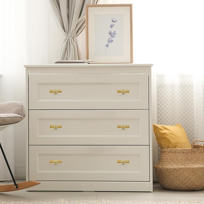 20 Pack Brushed Brass Cabinet Knobs - Gold Kitchen Cabinet Knobs Cabinet Pulls for Kitchen Cabinet Drawer Stainless Steel Dresser Knobs for Cabinet Hardware 2in Length Single Hole