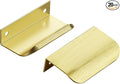 Ravinte Hardware 20 Pack Gold Cabinet Handles, 3 Inch (76mm) Finger Edge Pulls, 2 Inch Hole Center, Finger Pulls for Cabinets
