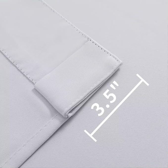 Joydeco 84 Inch 60% Blackout White Curtains 2 Panels, Elegant Soft Sheer - Image 4