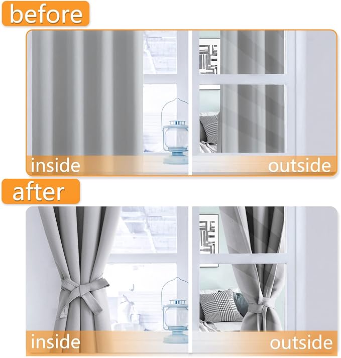 Blackout Curtains for Bedroom, 42 x 63 Inches Length, Window Curtains for - Image 4