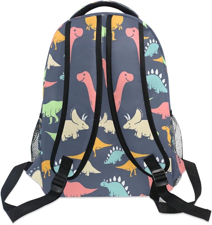 Custom Children's Name School Backpack Personalized Schoolbag Colorful DinosaurTravel Bag for Teens Girls Boys