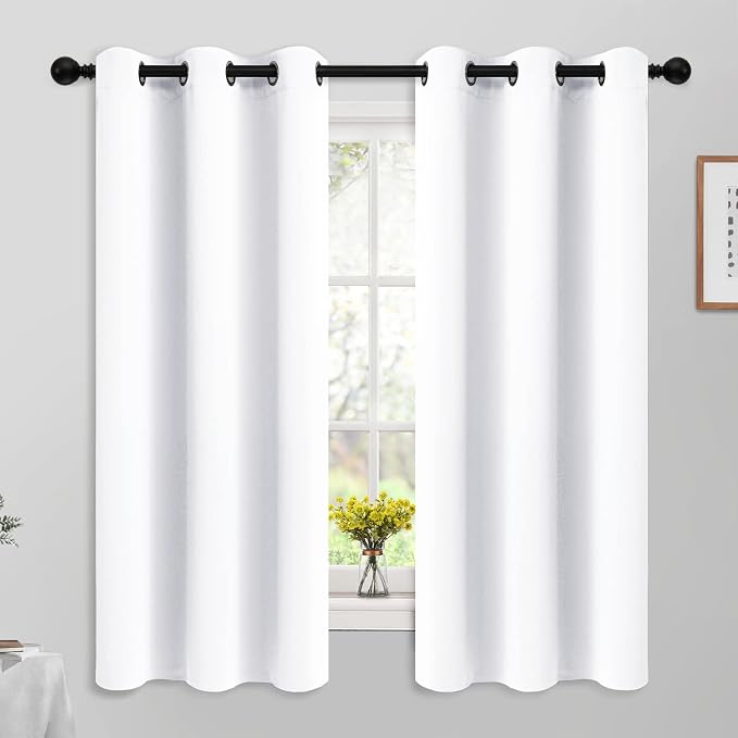 Yakamok Room Darkening Curtains 42x63 inch Length Pure White-Living Room | 2 by Yakamok