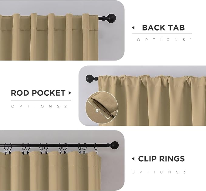 Joydeco Blackout Curtains 84 Inch Long - Image 2