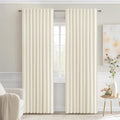 MIULEE Birch Back Tab Blackout Curtains 52x72 Inches Long 2 Panels Set | Rod by MIULEE