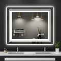 39x31 LED Bathroom Mirror with Front and Backlight, Dimmable Lighted Bathroom Vanity Mirror with Anti-Fog, Memory Function,Tempered Glass(Horizontal/Vertical)