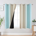 Aqua and Beige Ombre Blackout Curtains by ESTELARTEXTILER