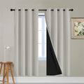 Yakamok Cream Beige 100% Blackout Curtains 72 Inches Long 52" Wide 2 Panels | by Yakamok