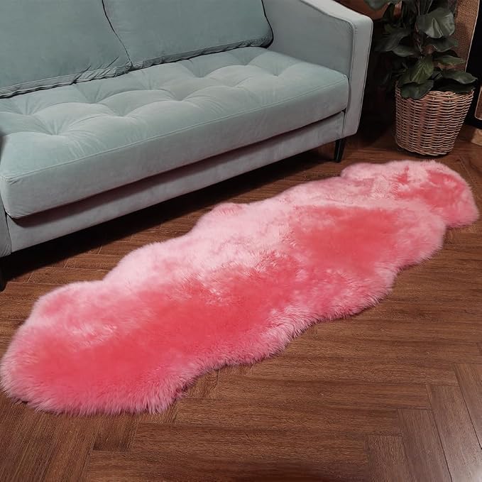 IRIWOOL Premium Genuine Fur Sheepskin Rug Real Australia Sheepskin Natural - Image 4