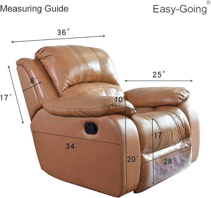 Easy-Going Reversible Couch Cover, Oversized Recliner, Camel/Ivory | Machine - Image 7
