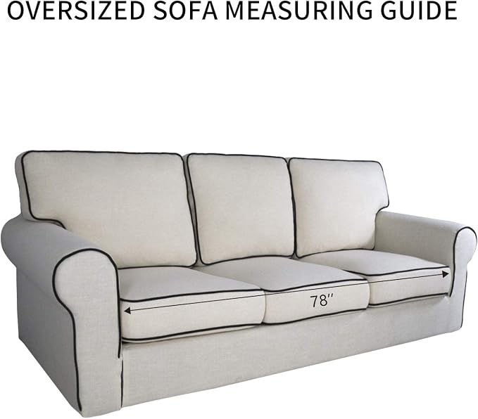 PureFit Stretch Oversized Couch Covers Sofa Slipcovers Grayish Green | 1-Piece - Image 6