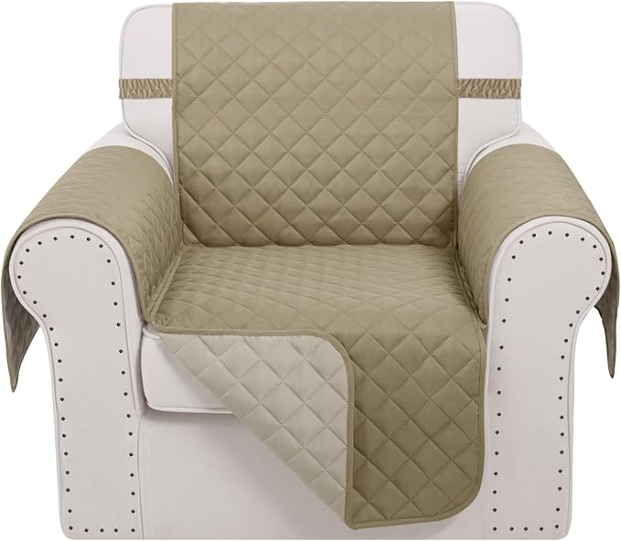 Reversible Recliner Chair Covers, Camel/Beige | Chair Covers by LuxshareHome
