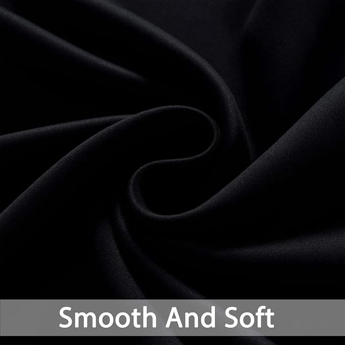 Yakamok Room Darkening Curtains 42x72 inch Length Black-Living Room | 2 panels - Image 4