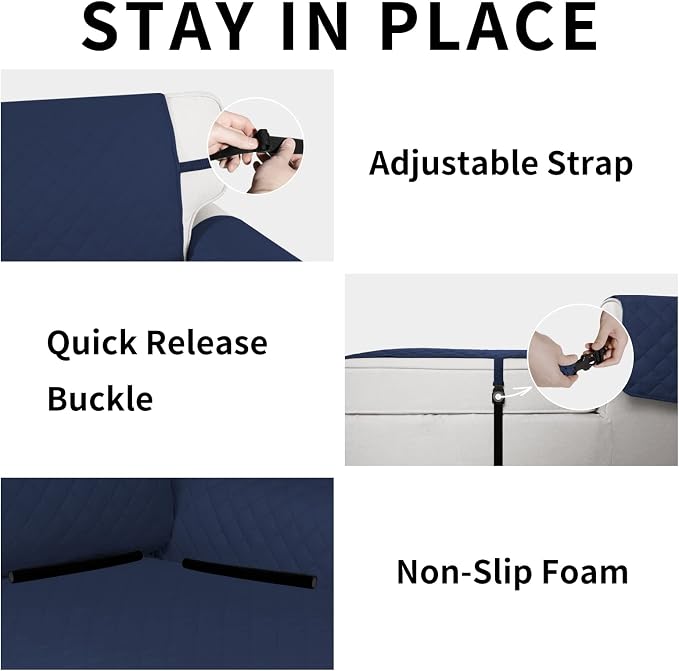 Easy-Going Reversible Couch Cover, Chaise Lounge, Water Resistant Furniture Mat - Image 3