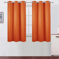 Orange Blackout Curtains/38 x 54 Inch/Set of Two Panels Grommet Living Room by Lemomo