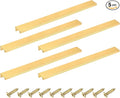 uxcell Cabinet Finger Edge Pull, 5pcs 300mm / 11.81" Aluminum Alloy Back Mount Hidden Cabinet Pulls Concealed Handle for Home Kitchen Drawer Cabinet, Gold