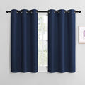 NICETOWN Blackout Draperies Curtains, Navy, 1 Pair, 34 x 36 inches, All Season Thermal Insulated Solid Grommet Top Blackout Curtains/Drapes for Kid's Room