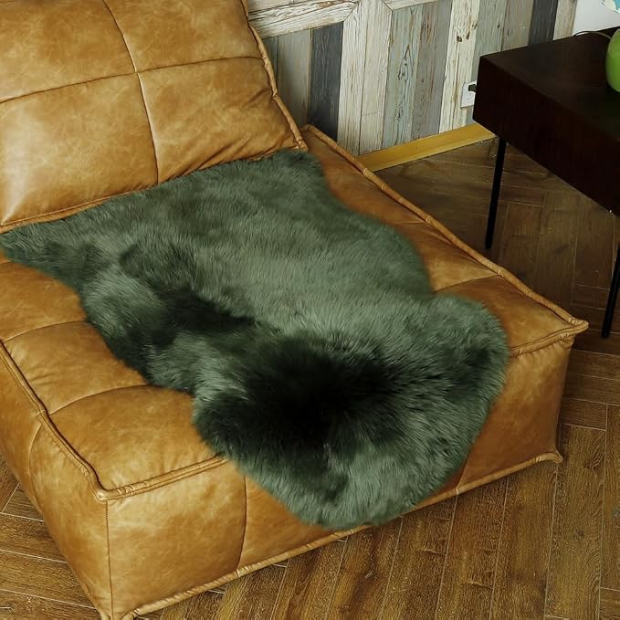 IRIWOOL Premium Genuine Fur Sheepskin Rug Real Australia Sheepskin Natural - Image 4
