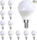 E12 LED Candelabra Light Bulbs, 60 Watt Equivalent, 120V Chandelier Llight Bulb, A15 / G45 Shape Ceiling Fan Light Bulbs, Bright Small Bulb Non-Dimmable, Warm White 2700K, 12 Pcs