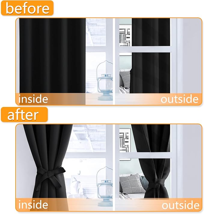 Blackout Curtains for Bedroom and Living Room, 42 x 72 Inch | Light Blocking - Image 4