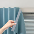 Self Adhesive Curtains, Use for Bedroom, Lake Blue, 2 Panels by Sovtfides